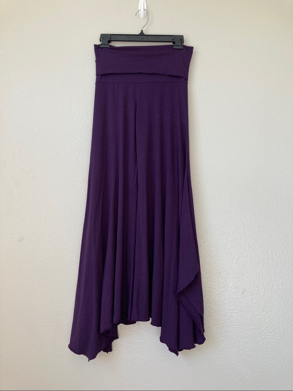 Om Gaia Tree Flow Pants foldover Flare Hem Festival Dance Flowy Wide leg sz M - Picture 3 of 15